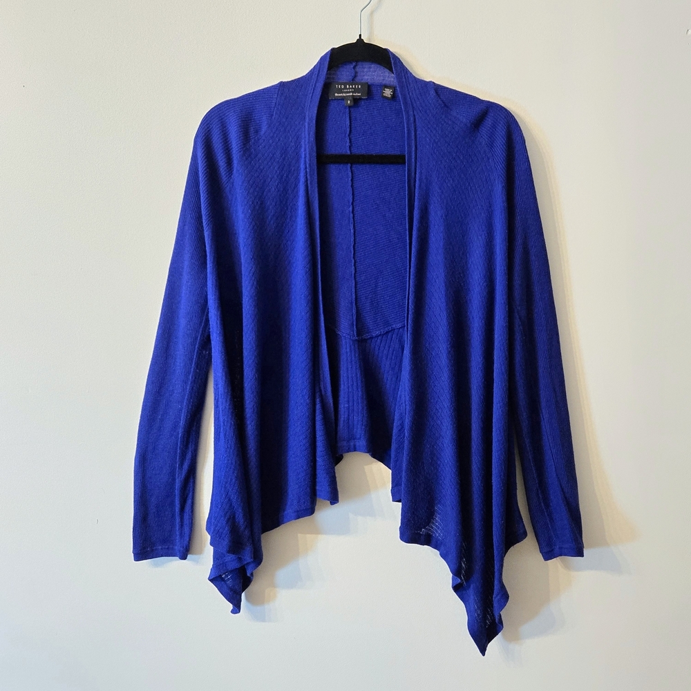Ted Baker Royal Blue Open Front Cardigan